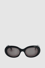 Front product shot of the Oroton Soren Sunglasses in Black and Made from Acetate material for Women .