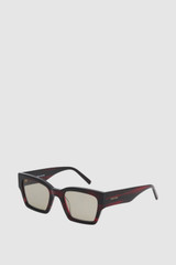 Front product shot of the Oroton Stevie Sunglasses in Cherry Haze and Acetate material for Women .