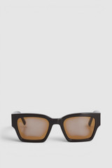 Front product shot of the Oroton Stevie Sunglasses in Chocolate and Handcrafted acetate frame for Women .