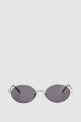 Front product shot of the Oroton Alex Sunglasses in Silver and Made from Metal & Acetate material for Women .