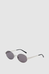 Front product shot of the Oroton Alex Sunglasses in Silver and Made from Metal & Acetate material for Women .