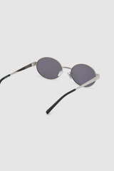 Detail product shot of the Oroton Alex Sunglasses in Silver and Made from Metal & Acetate material for Women .
