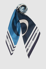 Front product shot of the Oroton Butterfly Square Scarf in Butterfly Print and 65% cotton and 35% silk blend fabric for Women .