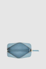 Internal product shot of the Oroton Lilly Duet Sunglasses Case in Sky Blue and Premium pebble leather for Women .