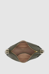 Internal product shot of the Oroton Dorit Hobo Bag in Olive and Premium pebble leather for Women .