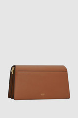 Back product shot of the Oroton Yvonne Shoulder Bag in Tan and Premium pebble leather for Women .