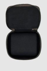 Internal product shot of the Oroton Jude Watch Travel Case in Dark Olive and  for Men .