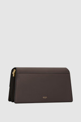 Back product shot of the Oroton Yvonne Shoulder Bag in Coffee Bean and Premium pebble leather for Women .