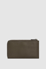 Back product shot of the Oroton Jude Travel Wallet in Dark Olive and  for Men .