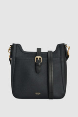 Front product shot of the Oroton Dylan Small Bucket in Black and Premium pebble leather for Women .