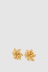 Front product shot of the Oroton Wheat Studs in Worn Gold and 14k yellow gold-plated brass with Oroton’s signature soft-burnished finish for Women .