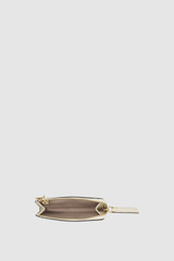Internal product shot of the Oroton Eve Pouch with Key Ring in Warm Cream and Premium pebble leather for Women .