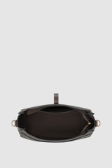 Internal product shot of the Oroton Dylan Large Bucket in Coffee Bean and Premium pebble leather for Women .