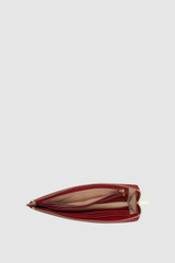 Internal product shot of the Oroton Eve Travel Wallet in Berry and Premium pebble leather for Women .