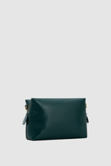 Back product shot of the Oroton Breeze Crackle Camera Bag in Emerald and Premium smooth leather for Women .
