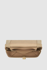 Internal product shot of the Oroton Etta Suede Medium Clutch in Caper and Premium suede leather for Women .