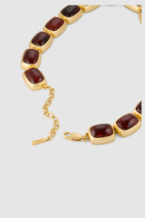 Detail product shot of the Oroton Lilyanna Necklace in Tort/Worn Gold and Brass material for Women .