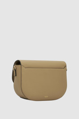 Back product shot of the Oroton Yvonne Medium Day Bag in Mushroom and Premium pebble leather for Women .