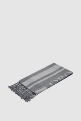 Front product shot of the Oroton Heather Light Weight Wool Scarf in Grey Marle/Light Grey Marle and 50% acrylic and 50% wool blend fabric for Women .