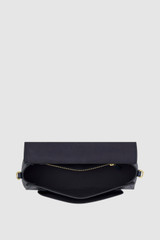 Internal product shot of the Oroton Dylan Day Bag in Dark Navy and Premium pebble leather for Women .