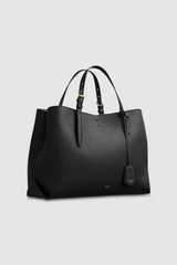 Detail product shot of the Oroton Margot Large Day Bag in Black and Premium pebble leather for Women .