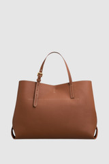 Back product shot of the Oroton Margot Large Day Bag in Whiskey and Pebble leather for Women .