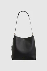 Front product shot of the Oroton Margot Hobo in Black and Premium pebble leather for Women .