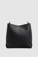 Back product shot of the Oroton Margot Hobo in Black and Premium pebble leather for Women .
