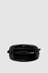 Internal product shot of the Oroton Margot Hobo in Black and Premium pebble leather for Women .