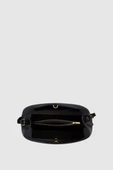 Internal product shot of the Oroton Margot Hobo in Black and Premium pebble leather for Women .