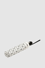 Front product shot of the Oroton Parker Small Umbrella in Cream/Black and Printed pongee fabric for Women .