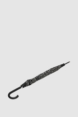 Front product shot of the Oroton Parker Large Umbrella in Black/Cream and Printed polyester material for Women .