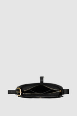 Internal product shot of the Oroton Dylan Baguette in Black and Pebble Leather for Women .