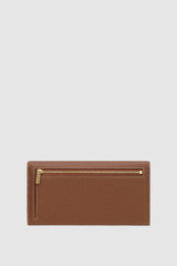 Back product shot of the Oroton Margot Wallet & Pouch in Whiskey and Premium pebble leather for Women .