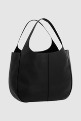 Back product shot of the Oroton Emilia Large Tote in Black and Premium pebble leather for Women .