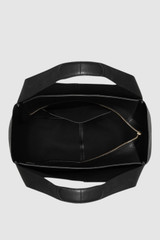 Internal product shot of the Oroton Emilia Large Tote in Black and Premium pebble leather for Women .