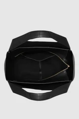 Internal product shot of the Oroton Emilia Large Tote in Black and Premium pebble leather for Women .