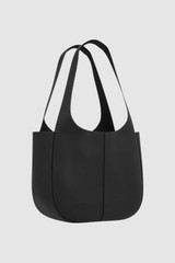 Back product shot of the Oroton Emilia Tote in Black and Premium pebble leather for Women .