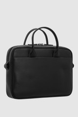 Back product shot of the Oroton Ethan Pebble 13" Griptop in Black and Pebble Leather for Men .