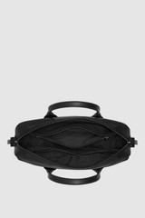 Internal product shot of the Oroton Ethan Pebble 13" Griptop in Black and Pebble Leather for Men .