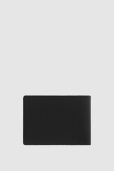 Back product shot of the Oroton Porter Pebble Mini Wallet in Black and Pebble Leather for Men .