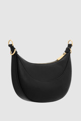 Back product shot of the Oroton Florence Small Shoulder Bag in Black and Premium smooth leather for Women .
