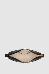 Internal product shot of the Oroton Florence Small Shoulder Bag in Black and Premium smooth leather for Women .