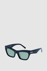 Front product shot of the Oroton Sebes Sunglasses in Black and Acetate material for Women .