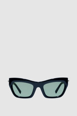 Front product shot of the Oroton Sebes Sunglasses in Black and Acetate material for Women .