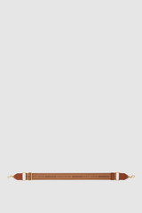 Front product shot of the Oroton Heather Long Light Gold Webbing Strap in Tan/Cognac and 100% polyester material for Women .