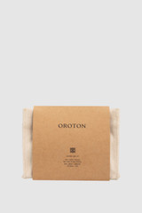 Front product shot of the Oroton Product Care Leather Kit in Natural and Contains 1 x Oroton Canvas Pouch, 1 x Oroton Colourfast Microfibre Cloth, 1 x Oroton Leather Shampoo, 1 x Oroton Leather Conditioner, 1 x Oroton Stain & Rain Protector for Women .