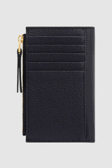 Back product shot of the Oroton Eve 12 Credit Card Zip Wallet in Dark Navy and Pebble leather for Women .