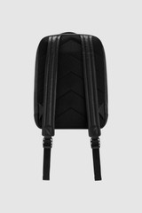 Back product shot of the Oroton Ethan Signature 15" Backpack in Black Signature and Premium pebble leather for Men .