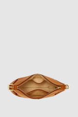 Internal product shot of the Oroton Dorit Small Hobo Bag in Cognac and Premium pebble leather for Women .